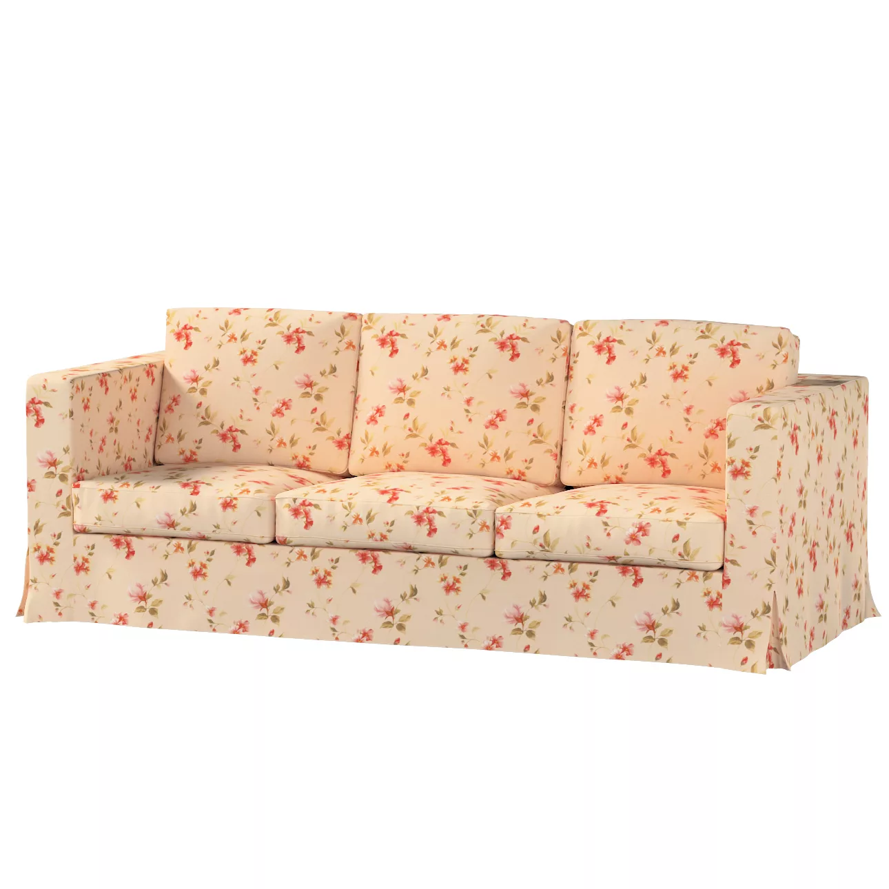 Bezug für Karlanda 3-Sitzer Sofa nicht ausklappbar, lang, creme-rosa, Bezug günstig online kaufen