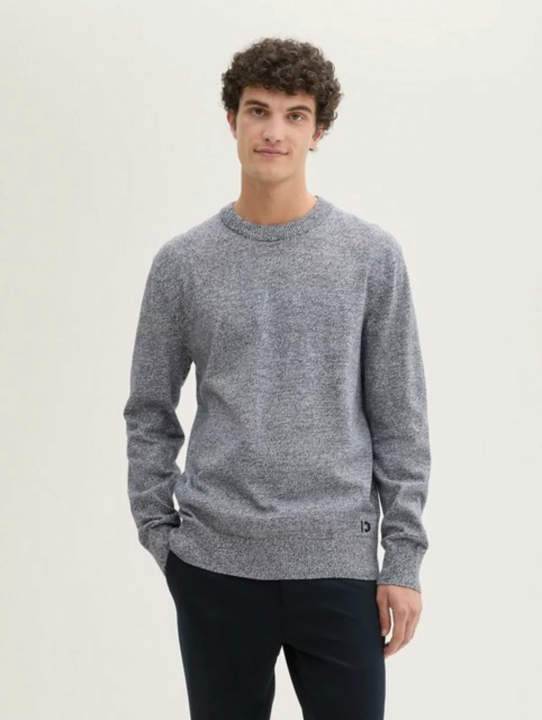 TOM TAILOR Denim Strickpullover in melierter Optik günstig online kaufen