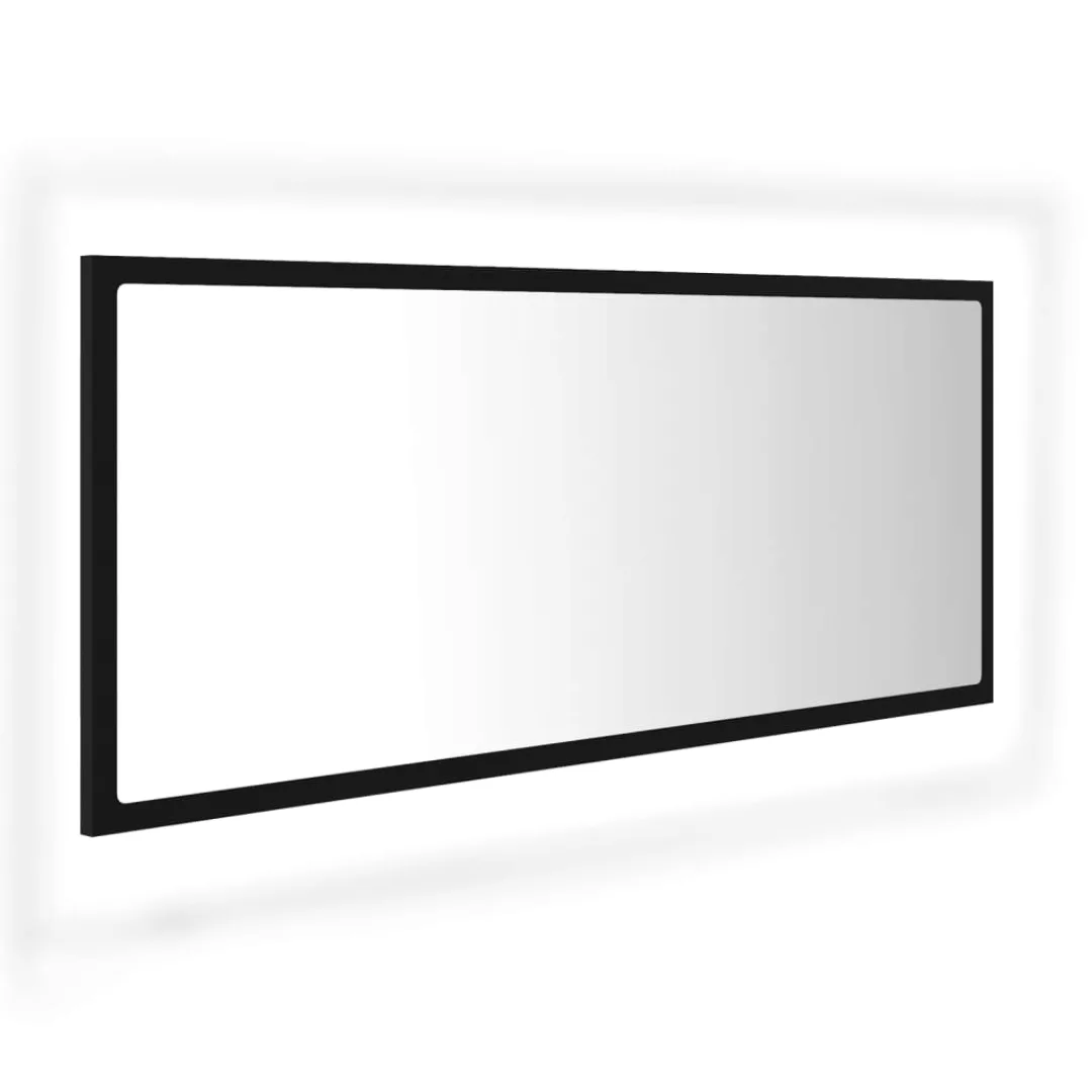 Led-badspiegel Schwarz 100x8,5x37 Cm Spanplatte günstig online kaufen