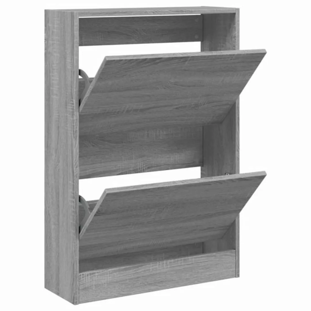 vidaXL Schuhschrank Schuhregal Grau Sonoma 60x21x87,5 cm Holzwerkstoff günstig online kaufen