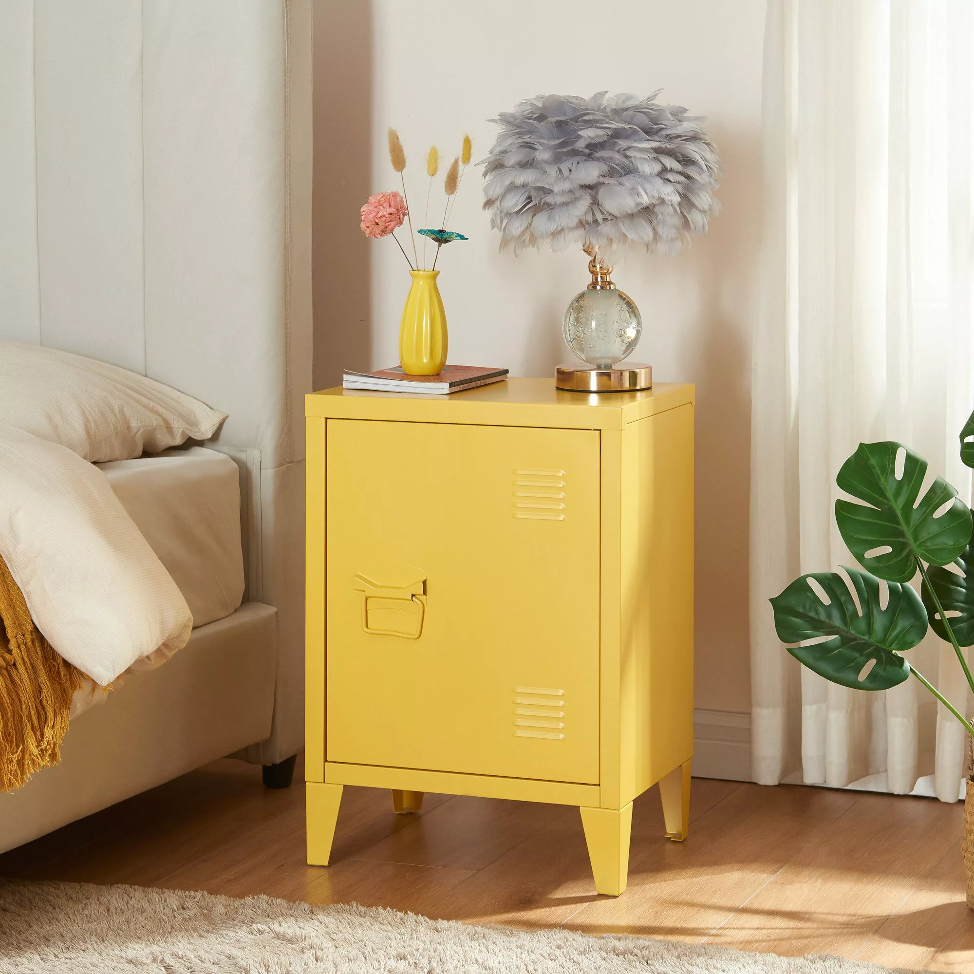 en.casa Nachtschrank (1-St) »Inari« mit Türgriff günstig online kaufen