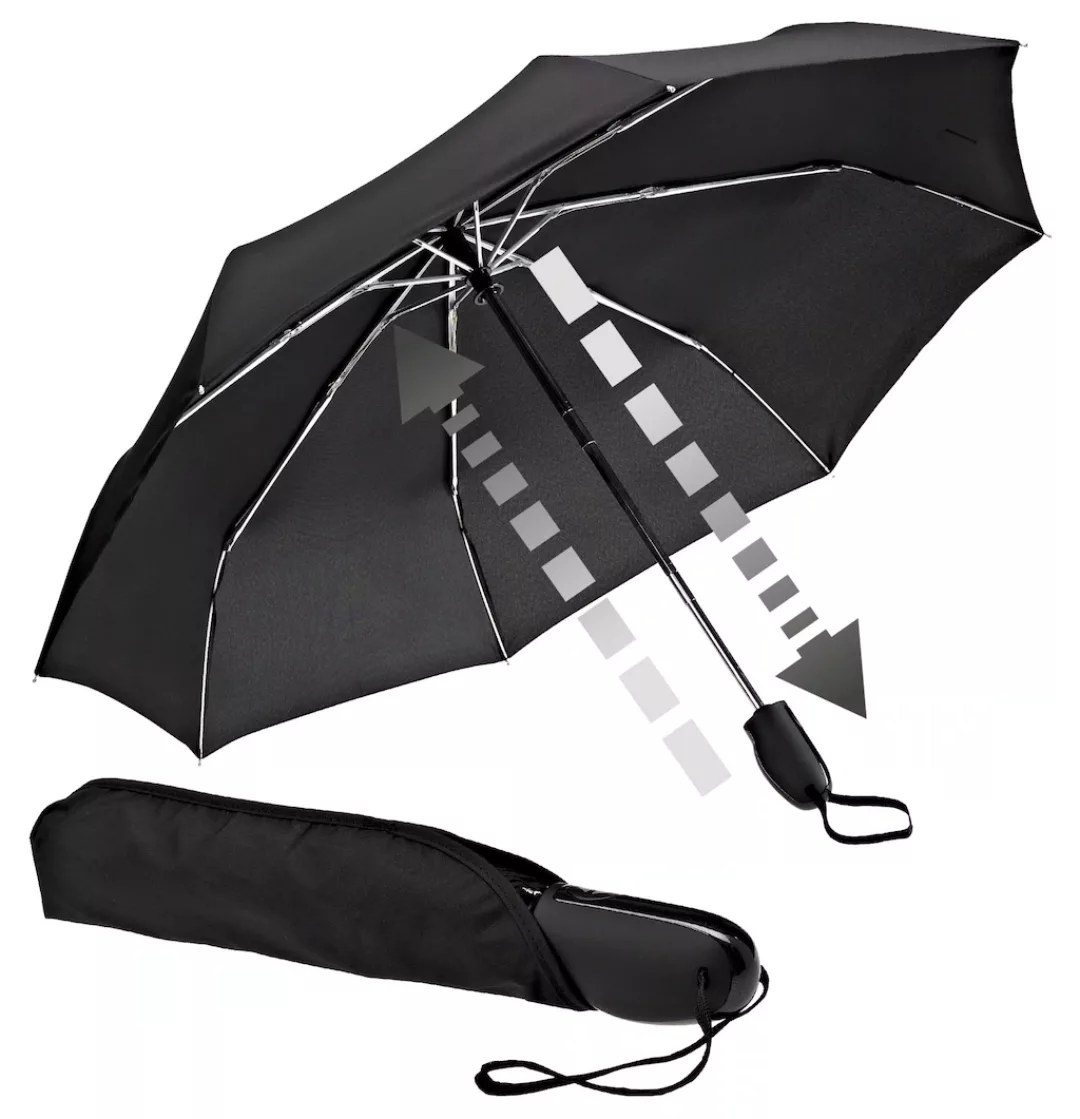 EuroSCHIRM Taschenregenschirm "Automatik 32S7, schwarz" günstig online kaufen