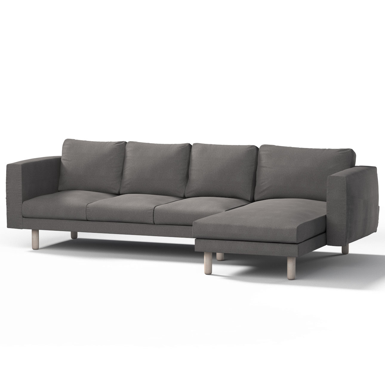 Bezug für Norsborg 4-Sitzer Sofa mit Recamiere, dunkelgrau, Norsborg Bezug günstig online kaufen