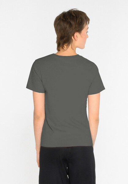 Damen Print T-shirt Spacegrid Aus Biobaumwolle günstig online kaufen