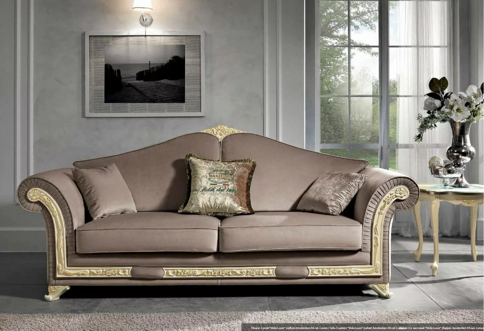 JVmoebel Sofa Sofa 3 Sitzer Luxus Möbel Klassischer Dreisitzer Design Itali günstig online kaufen
