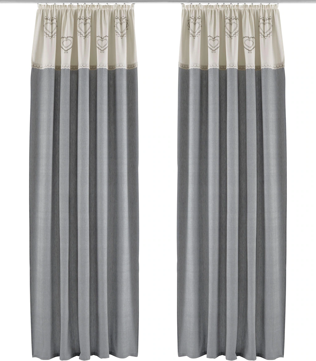 my home Gardine »Louis«, (1 St.), halbtransparent, aus Bio-Baumwolle, einse günstig online kaufen