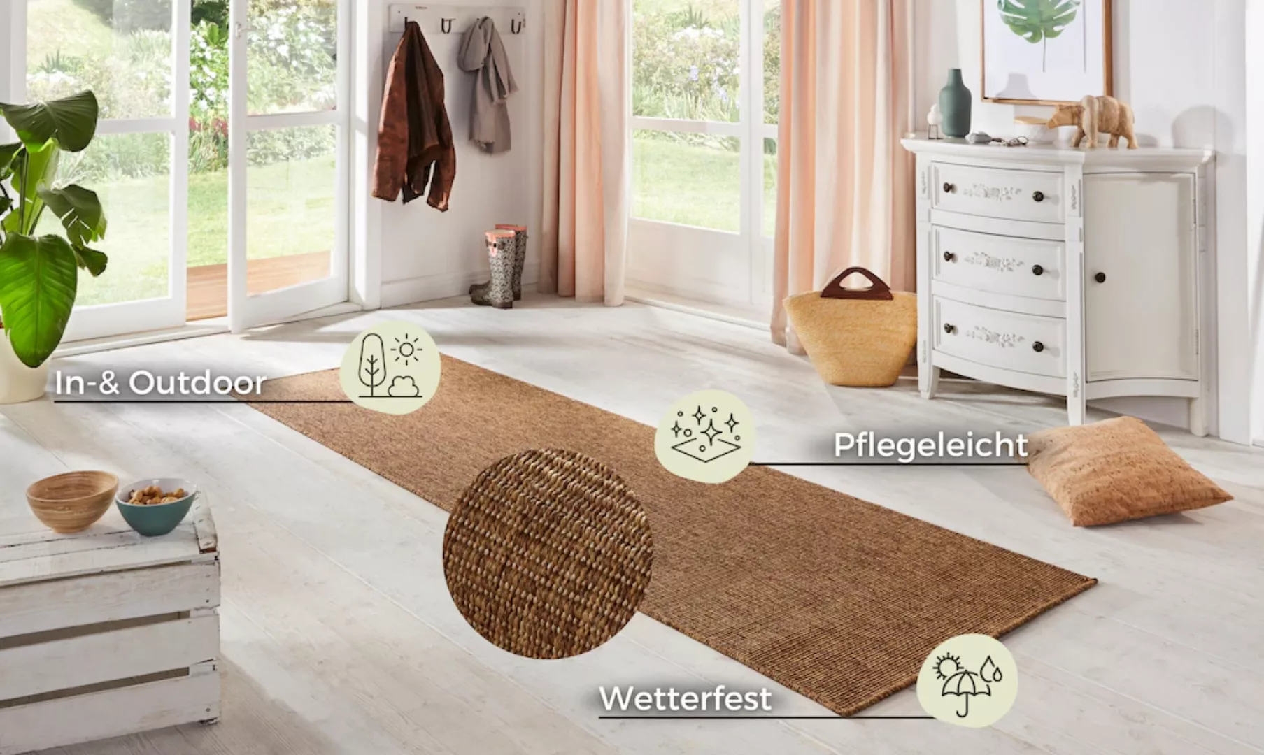 HANSE Home Läufer »Nature, In- und Outdoor«, rechteckig, 5 mm Höhe, Teppich günstig online kaufen