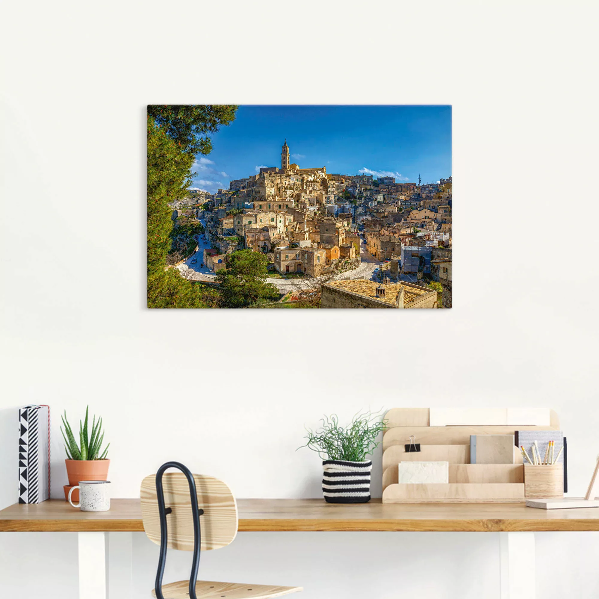 Artland Leinwandbild »Historische Altstadt von Matera Italien«, Italien, (1 günstig online kaufen