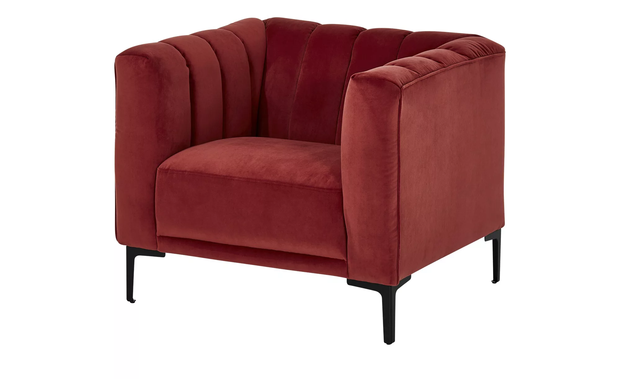 Sessel - rot - 90 cm - 76 cm - 87 cm - Polstermöbel > Sessel > Polstersesse günstig online kaufen