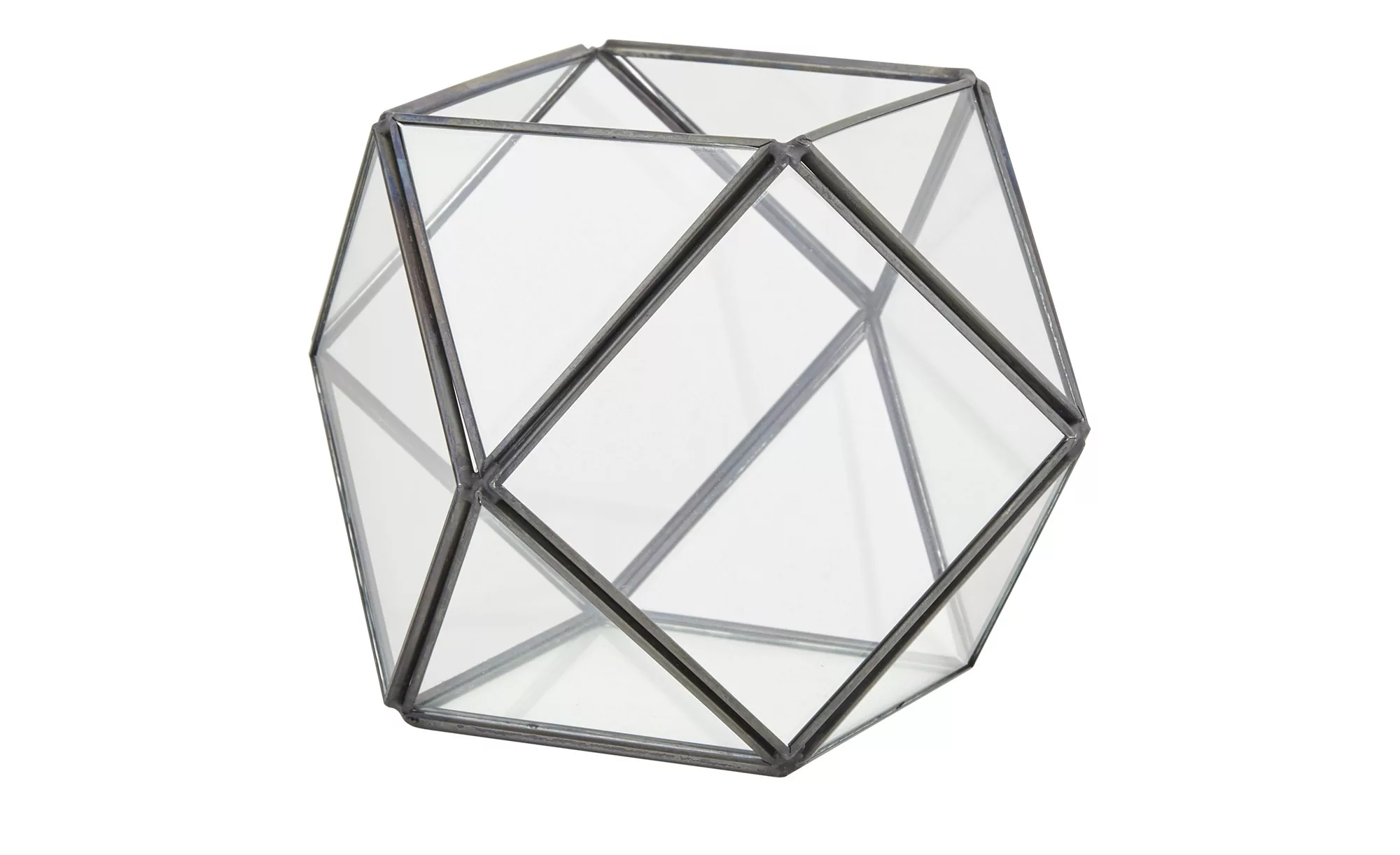 Windlicht - transparent/klar - Glas , Metall - 12 cm - Sconto günstig online kaufen
