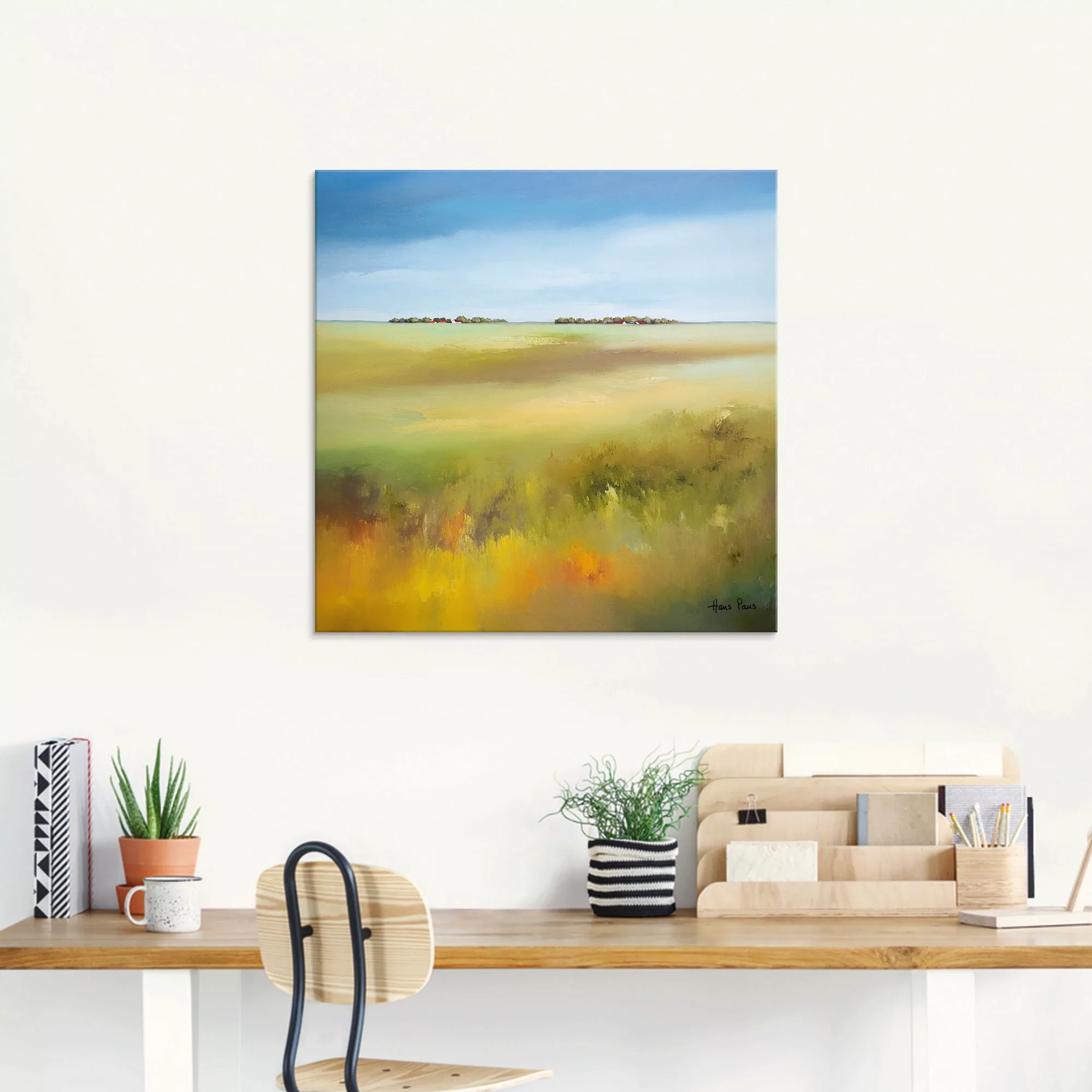 Artland Glasbild "Landschaft I", Felder, (1 St.) günstig online kaufen