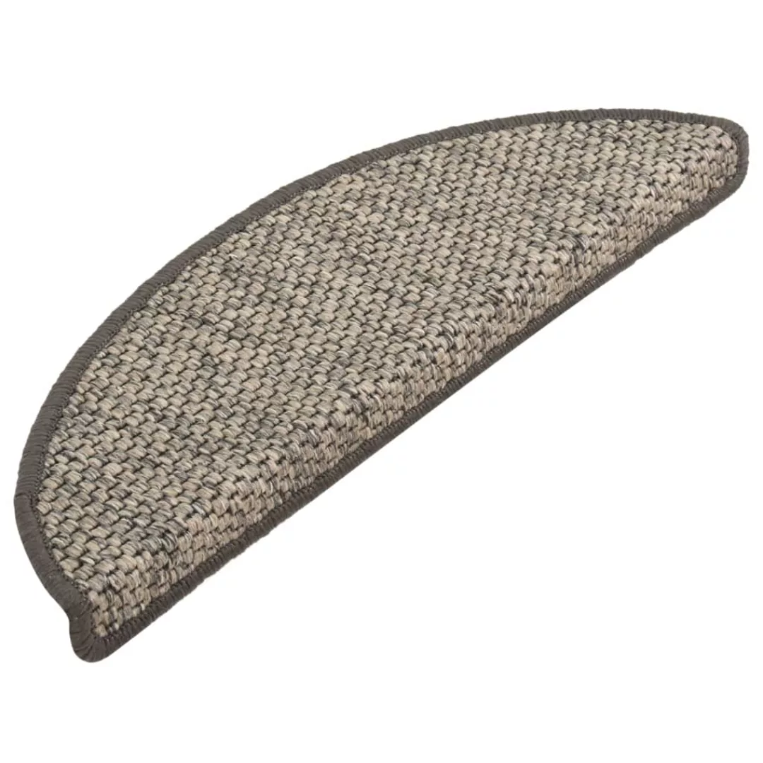 Treppenmatten Selbstklebend Sisal-optik 15 Stk. 56x20cm Silbern günstig online kaufen