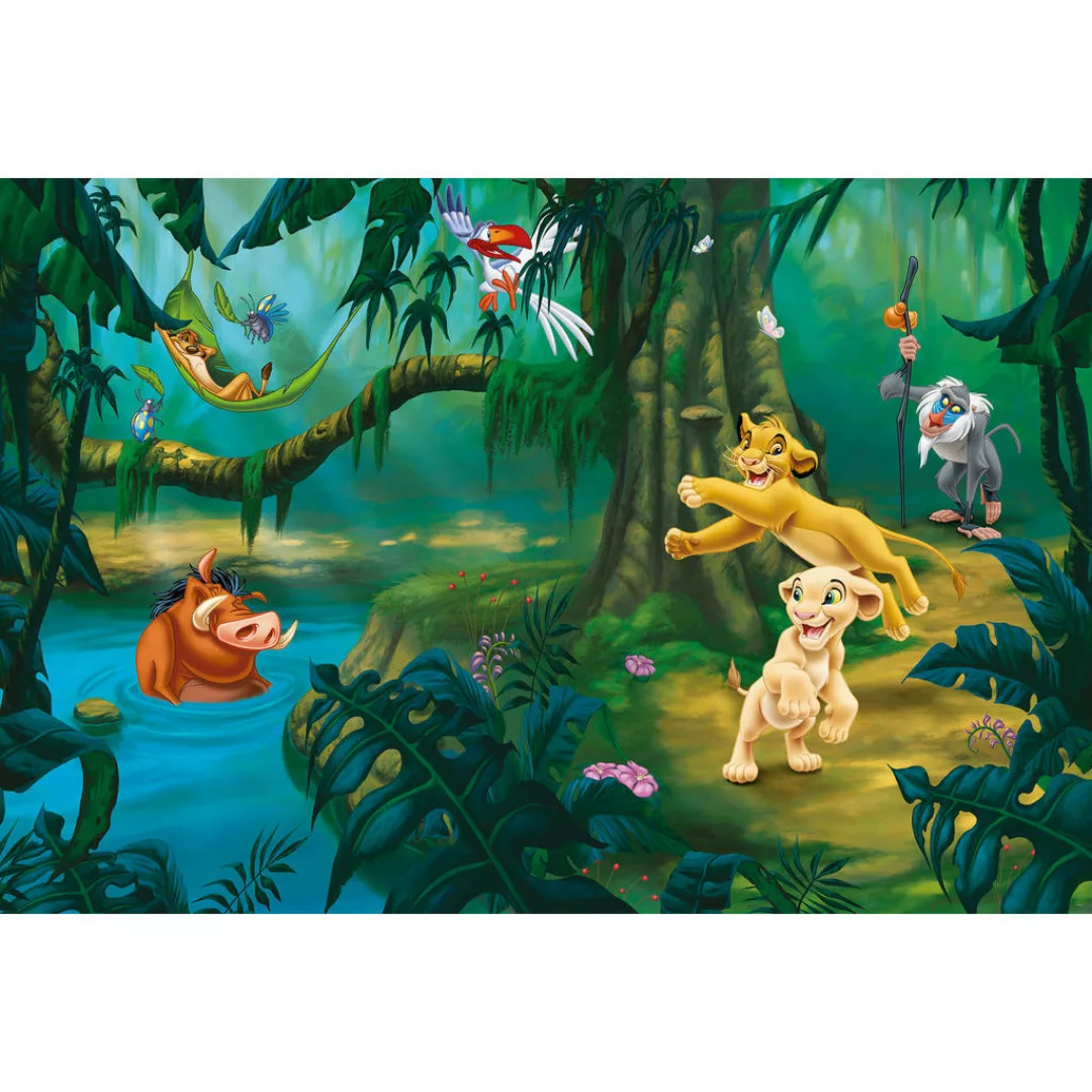 Komar Fototapete Simba and Friends B/L: ca. 368x248 cm günstig online kaufen