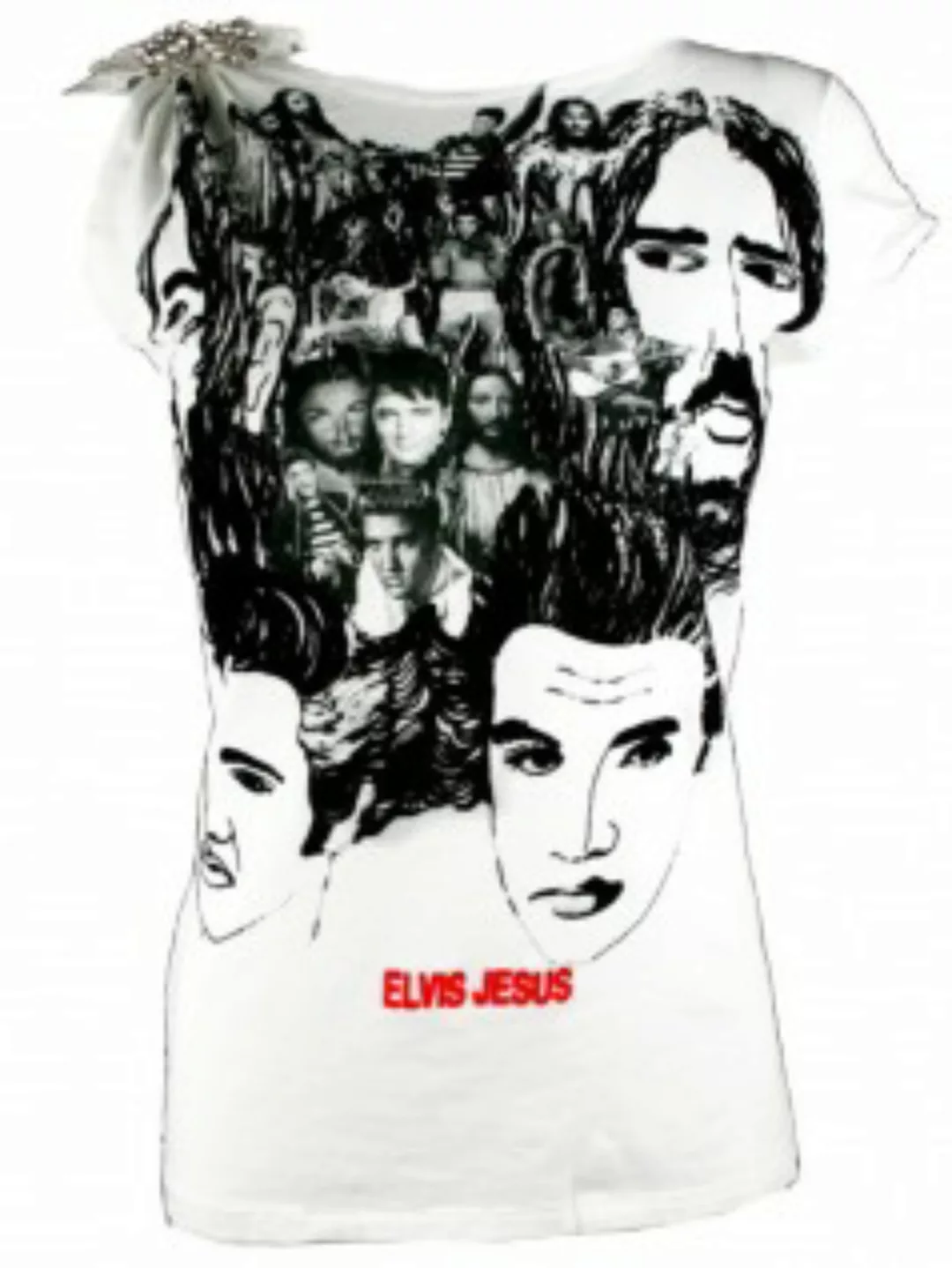 Elvis+Jesus Damen Shirt Hearts günstig online kaufen