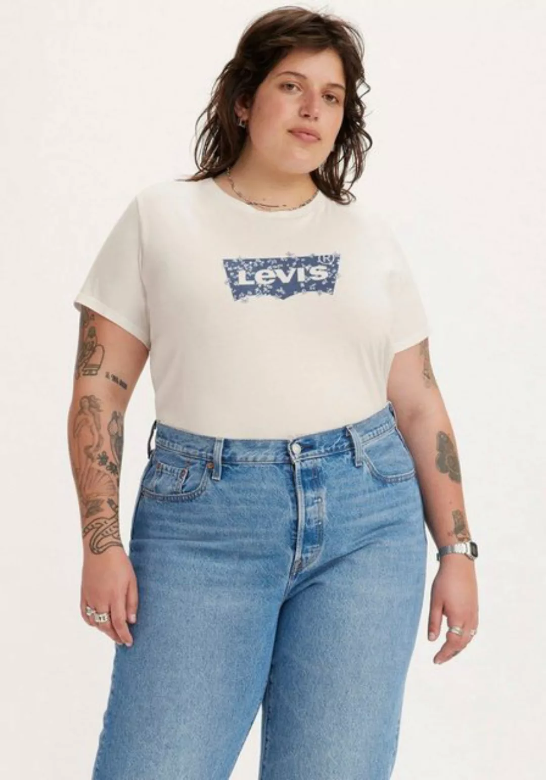 Levi's® Plus Rundhalsshirt PL PERFECT TEE WHITES günstig online kaufen