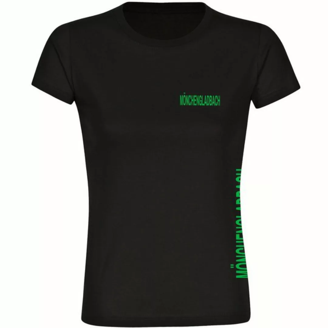 multifanshop T-Shirt Damen Mönchengladbach - Brust & Seite - Frauen günstig online kaufen