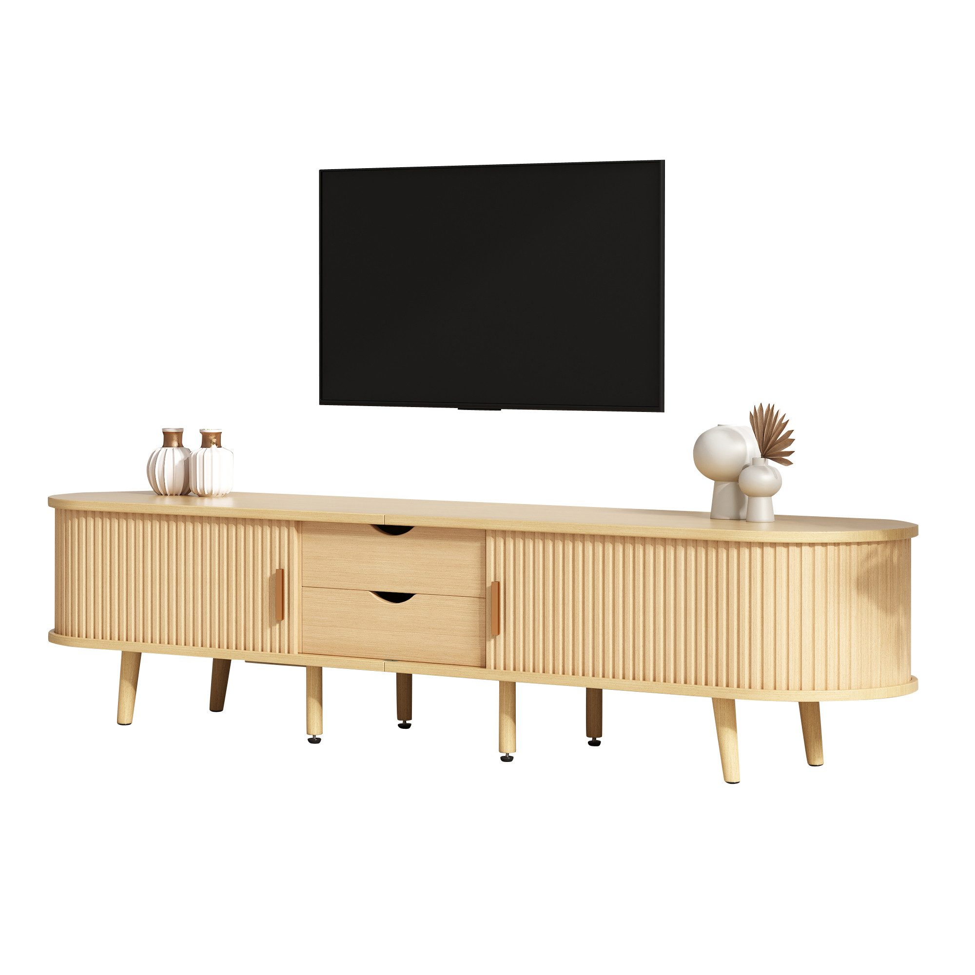 OKWISH Lowboard mit Stauraum, Holzmaserung (Wohnzimmermöbel, günstig online kaufen