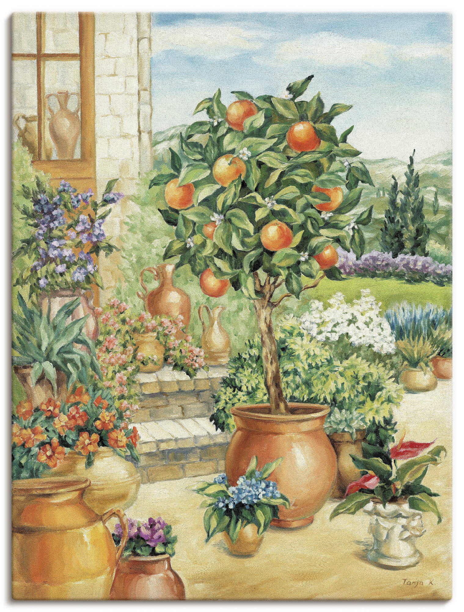 Artland Wandbild »Orangenbaum im Garten«, Garten, (1 St.), als Alubild, Out günstig online kaufen