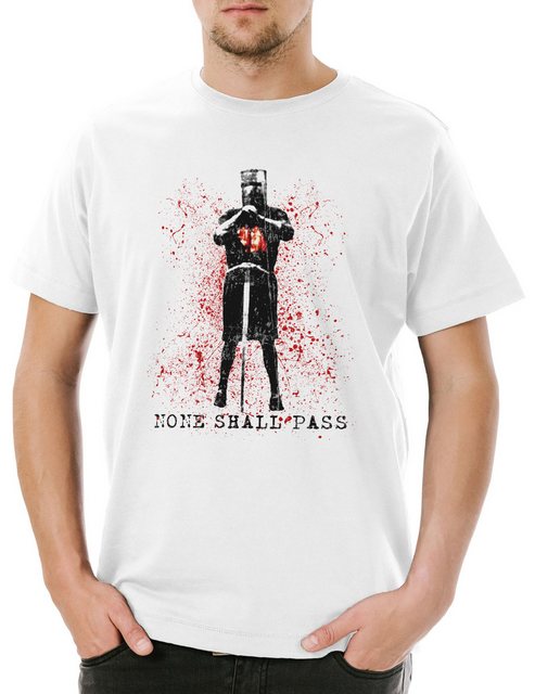 Urban Backwoods Print-Shirt None Shall Pass Herren T-Shirt Monty Schwarzer günstig online kaufen