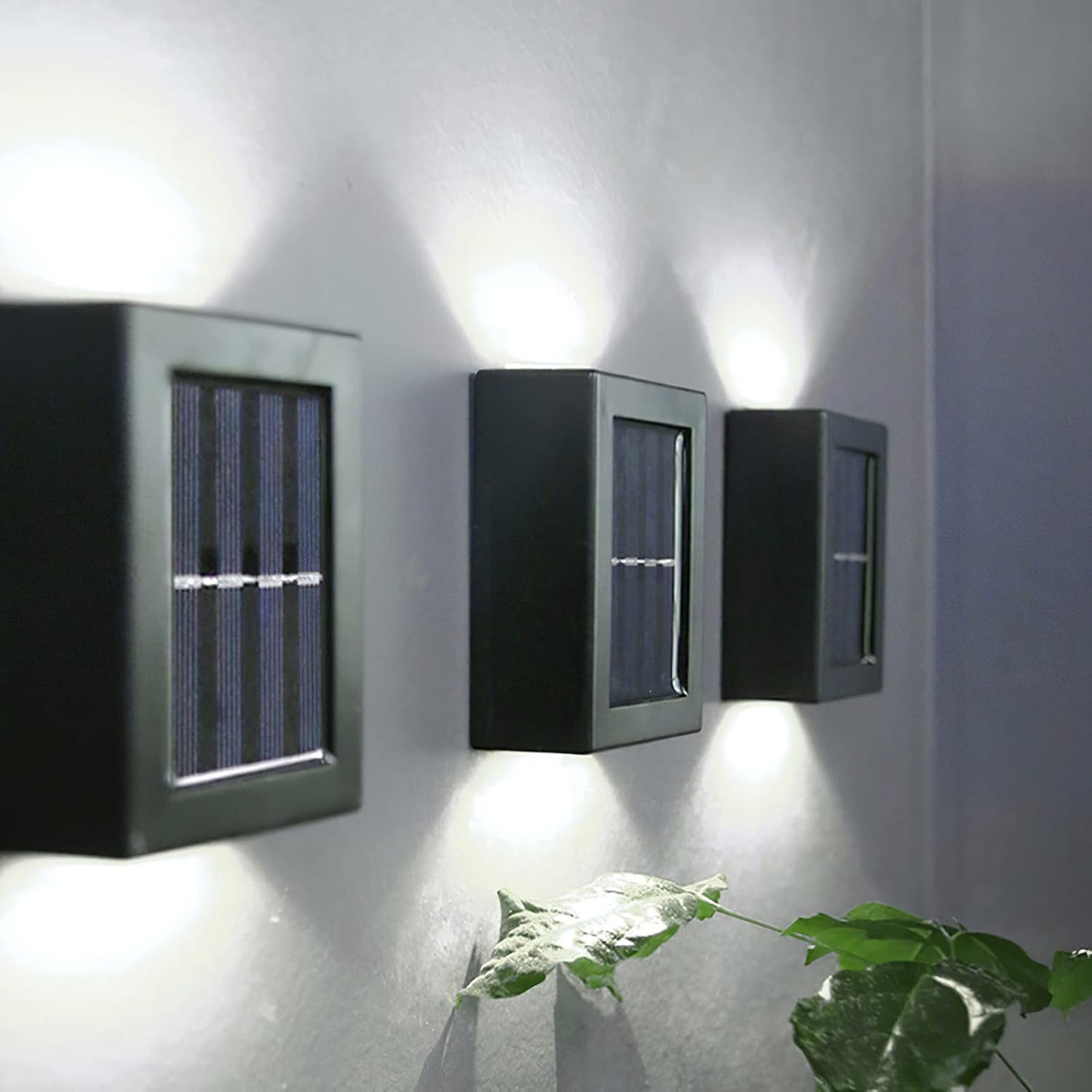 LETGOSPT Außen-Wandleuchte 4er LED Solarleuchte Up günstig online kaufen