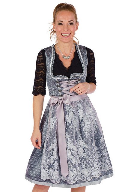 MarJo Dirndl Midi Dirndl 2tlg. - WANJA - silber/schwarz günstig online kaufen