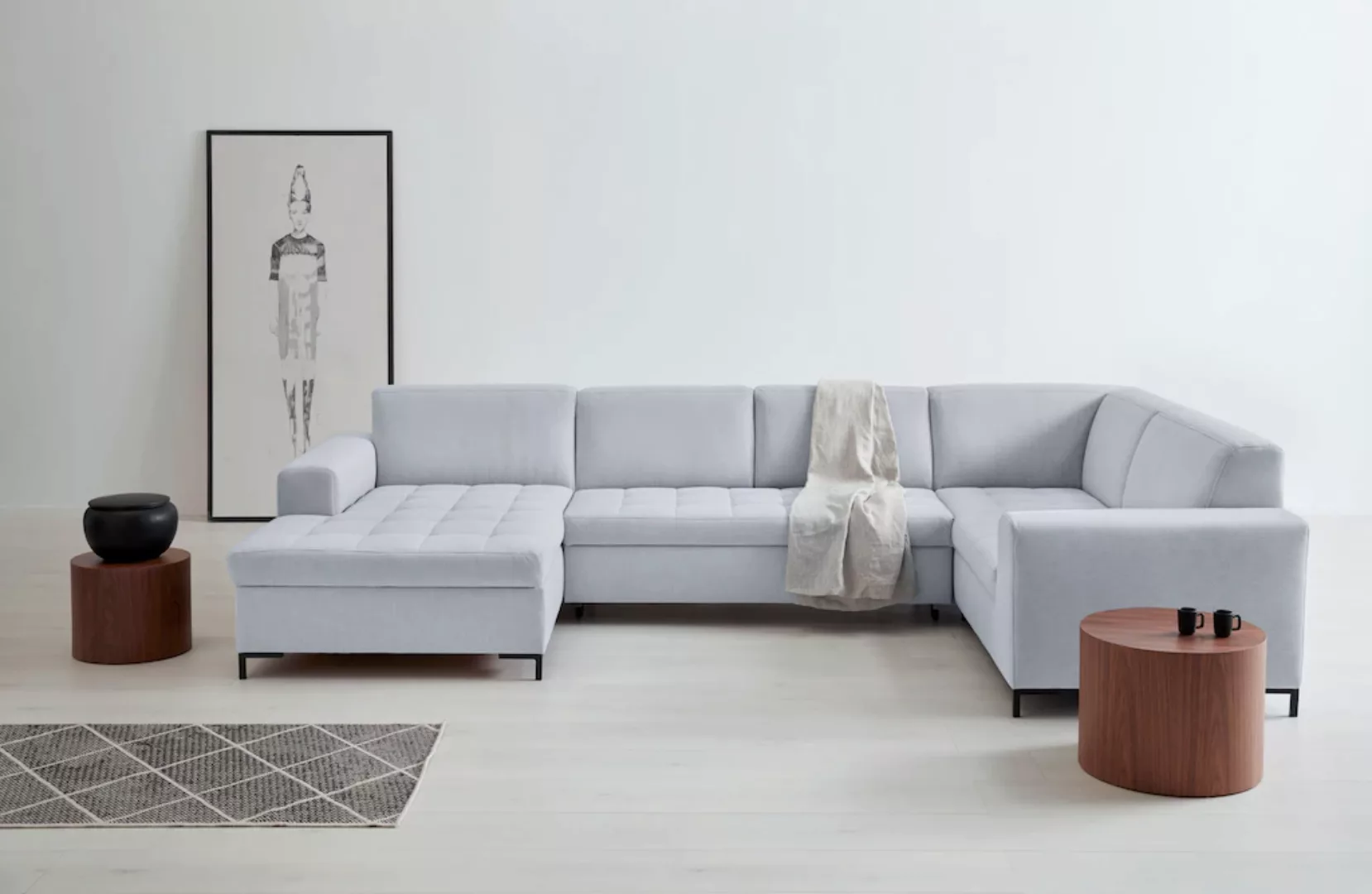 OTTO products Wohnlandschaft "Grazzo, aktuelle Steppung im Sitz, viel Platz günstig online kaufen