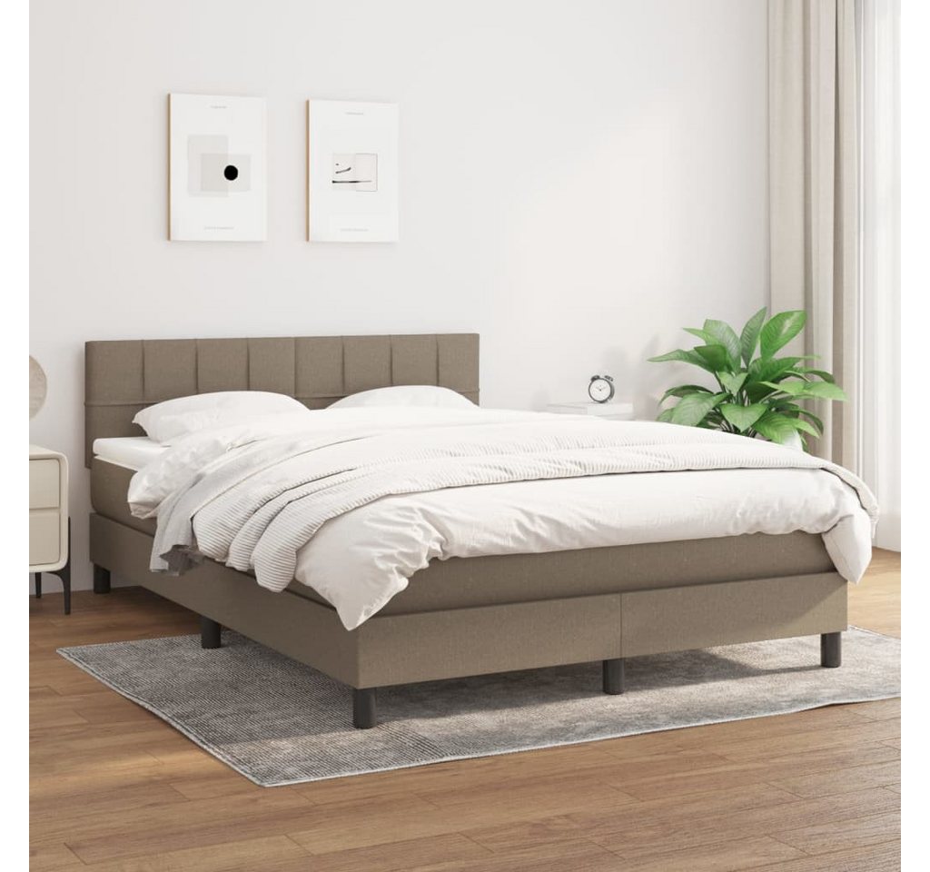 vidaXL Boxspringbett Bett Boxspringbett mit Matratze und LED Stoff (140 x 1 günstig online kaufen