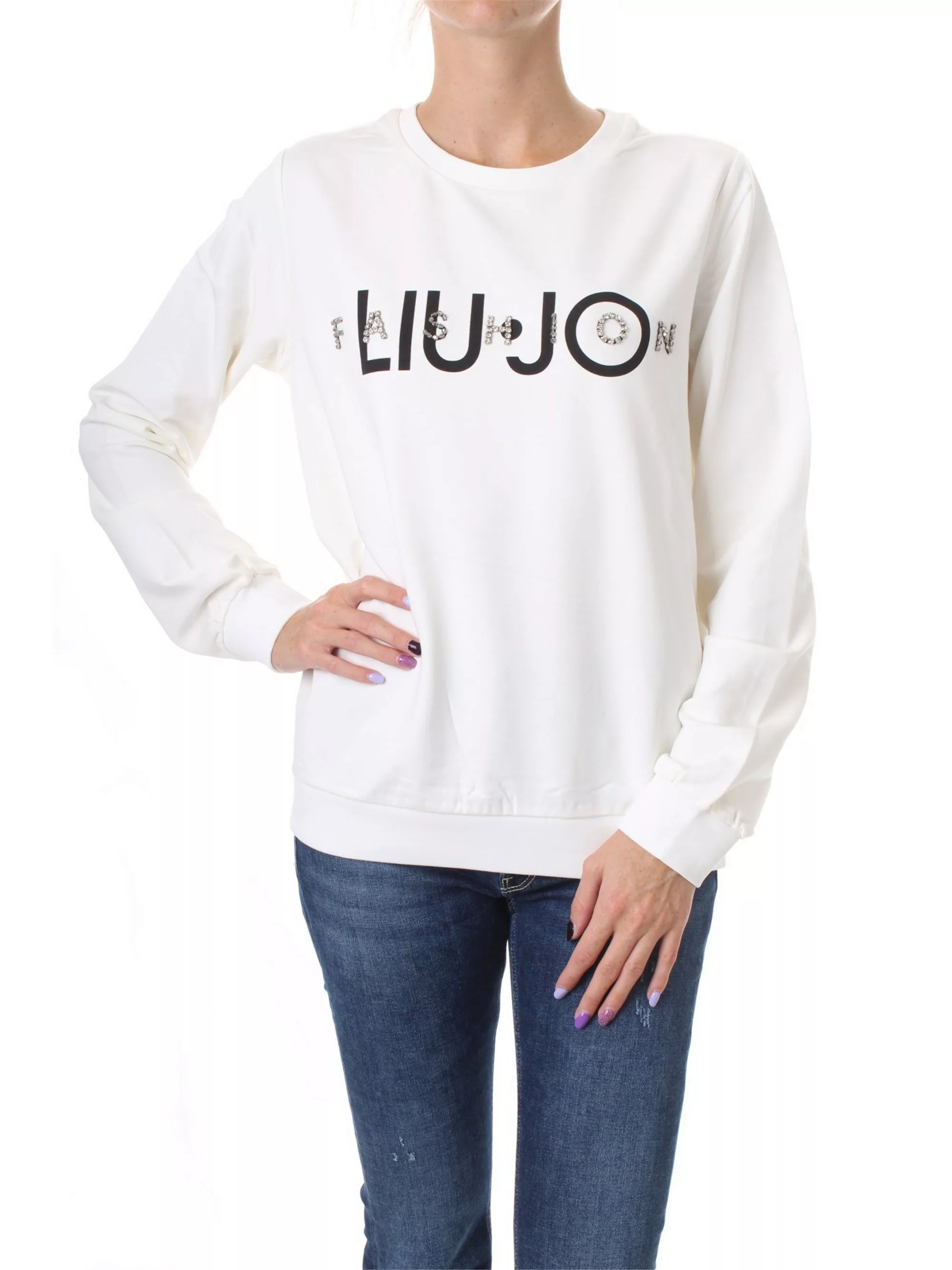liujo Sweatshirt Damen weiß cotone günstig online kaufen