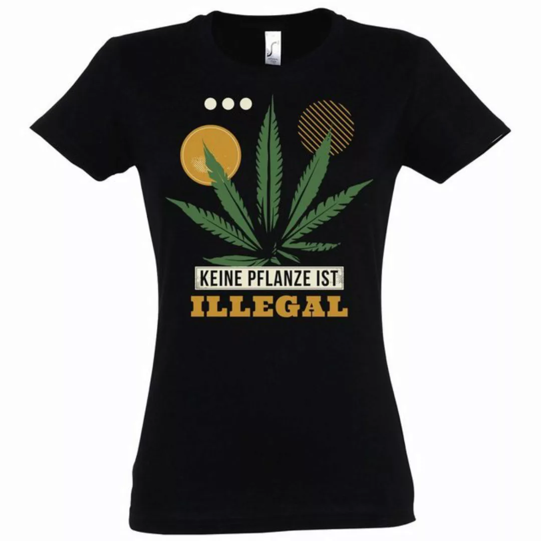 Youth Designz T-Shirt Keine Pflanze ist Illegal Damen T-Shirt Mit modischem günstig online kaufen