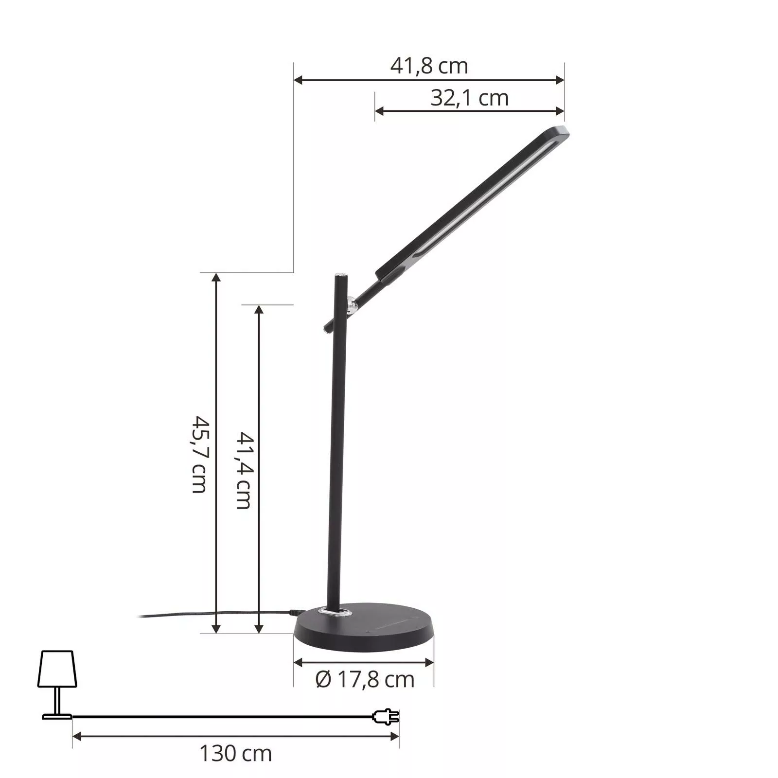 Lindby Valtorin LED-Schreibtischleuchte, schwarz günstig online kaufen