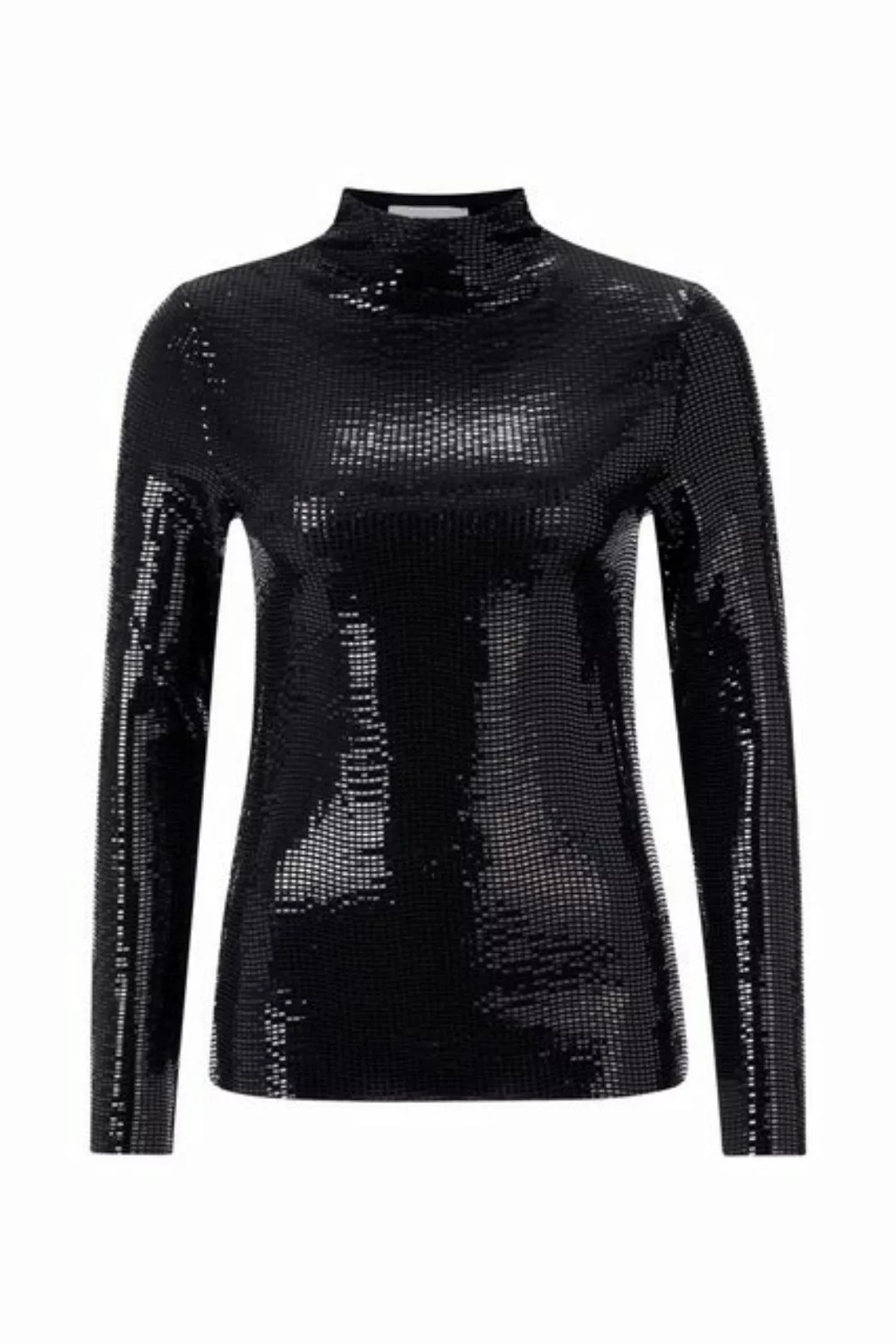 Rich & Royal Kurzarmhemd Metallic roll neck 890 günstig online kaufen