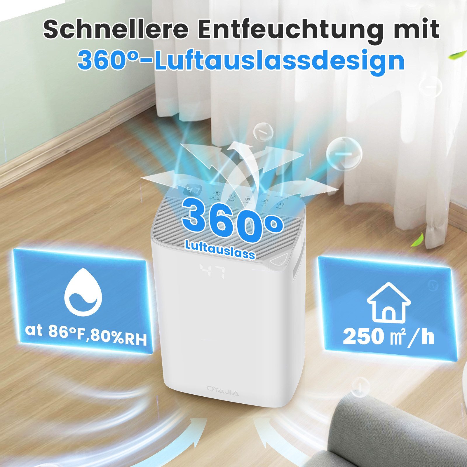WILGOON Luftreiniger Luftentfeuchter mit WLAN App, günstig online kaufen