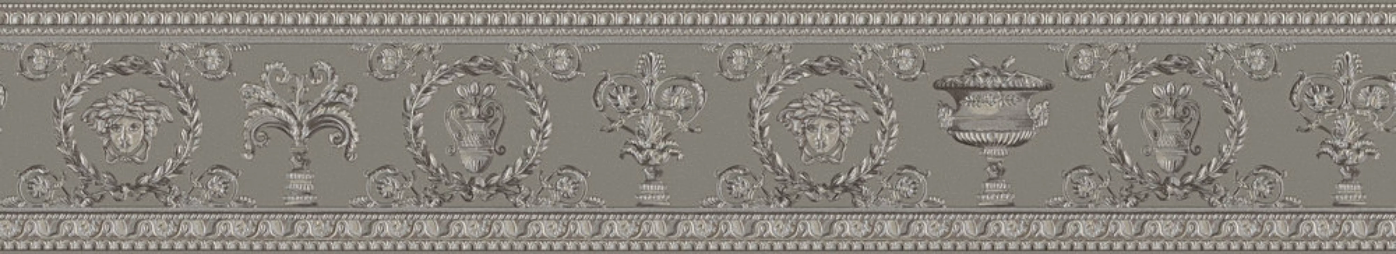 Metallic Mustertapete Versace wallpaper Versace 3 Vanitas in Beige Grau Met günstig online kaufen