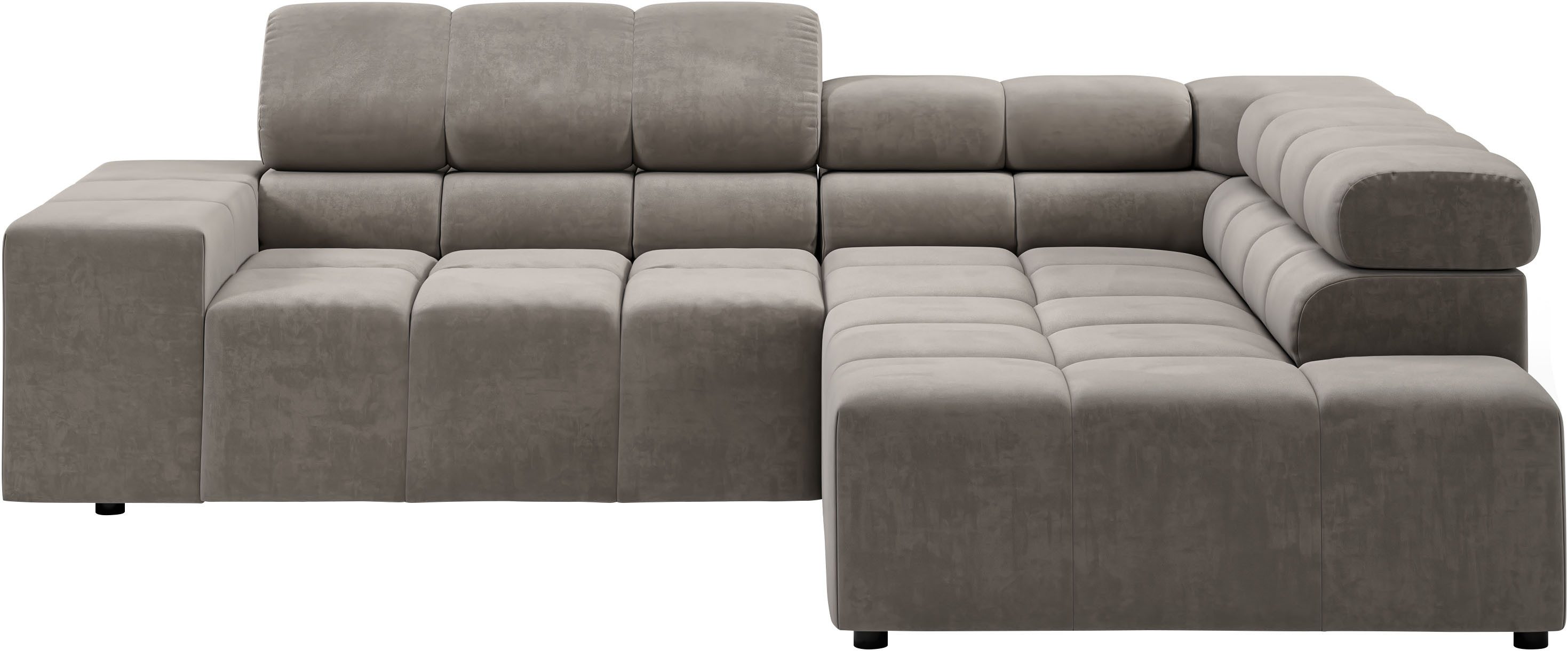 INOSIGN Ecksofa "Ancona, incl. Kopfteilverstellung + 3 Zierkissen, L-Form, günstig online kaufen