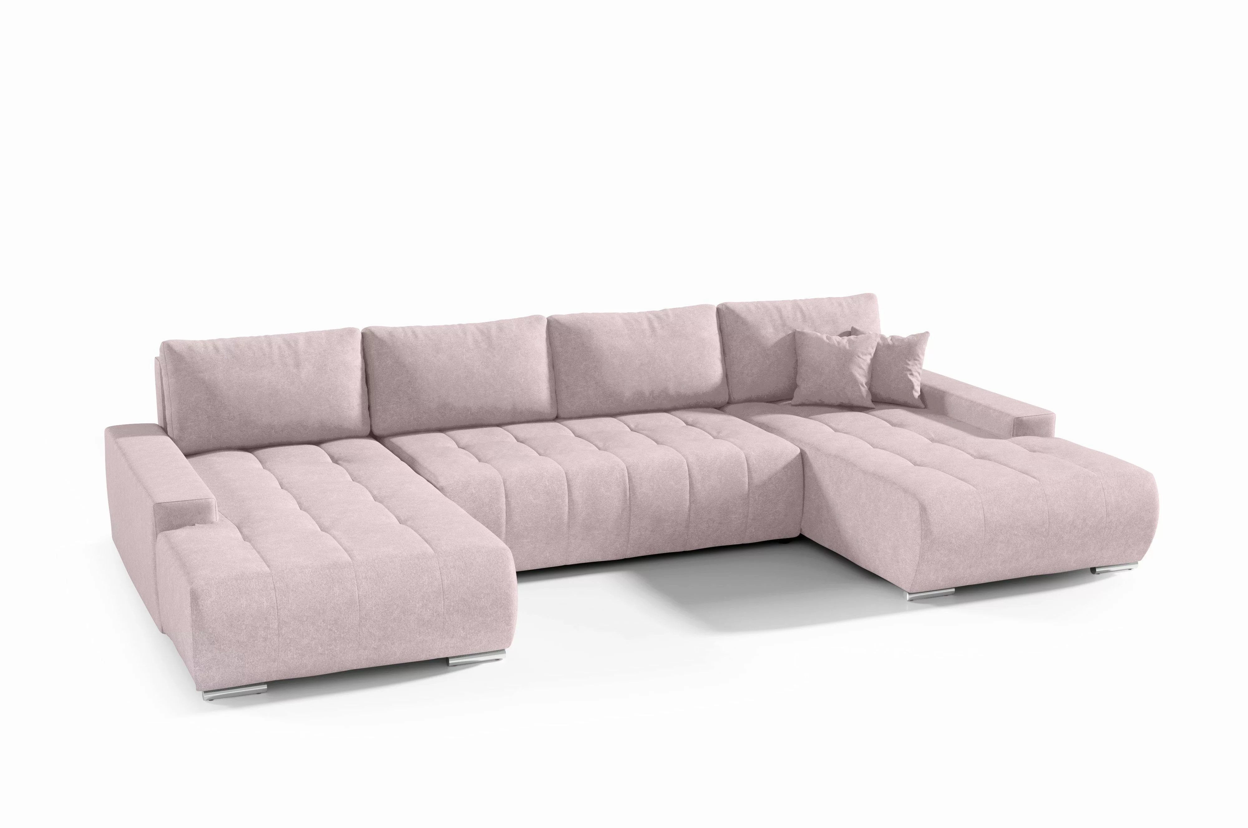 Compleo Ecksofa mit Schlaffunktion aus Velourstoff günstig online kaufen