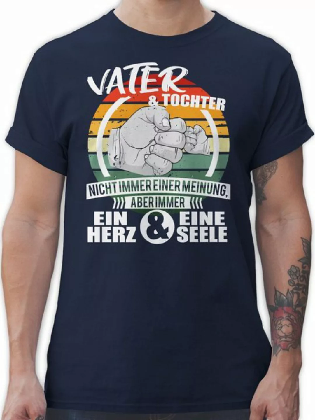 Shirtracer T-Shirt Vater und Tochter eine Seele Vatertag Geschenk für Papa günstig online kaufen