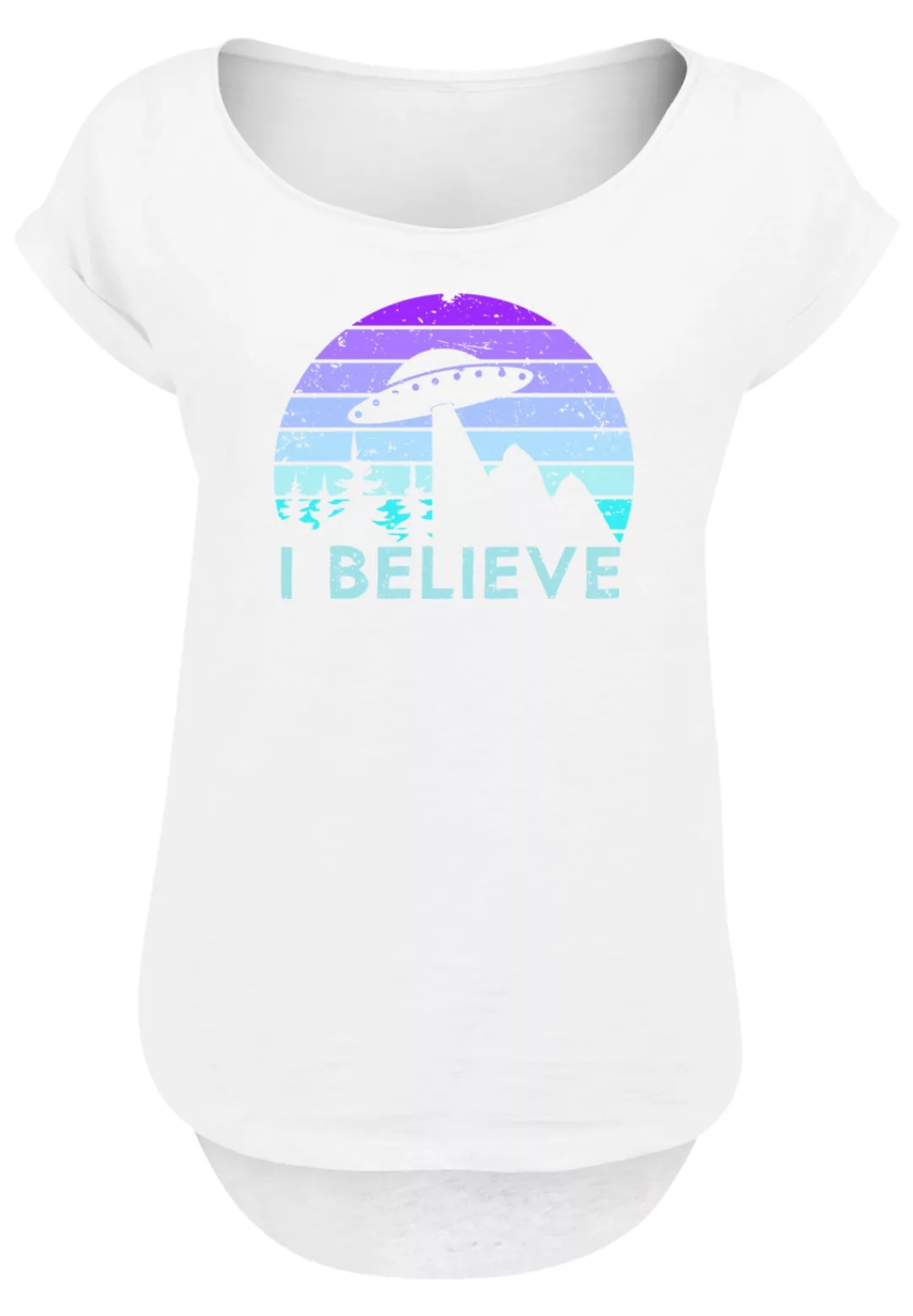 F4NT4STIC T-Shirt "I BELIEVE UFO Alien Raumschiff Retro", Premium Qualität günstig online kaufen