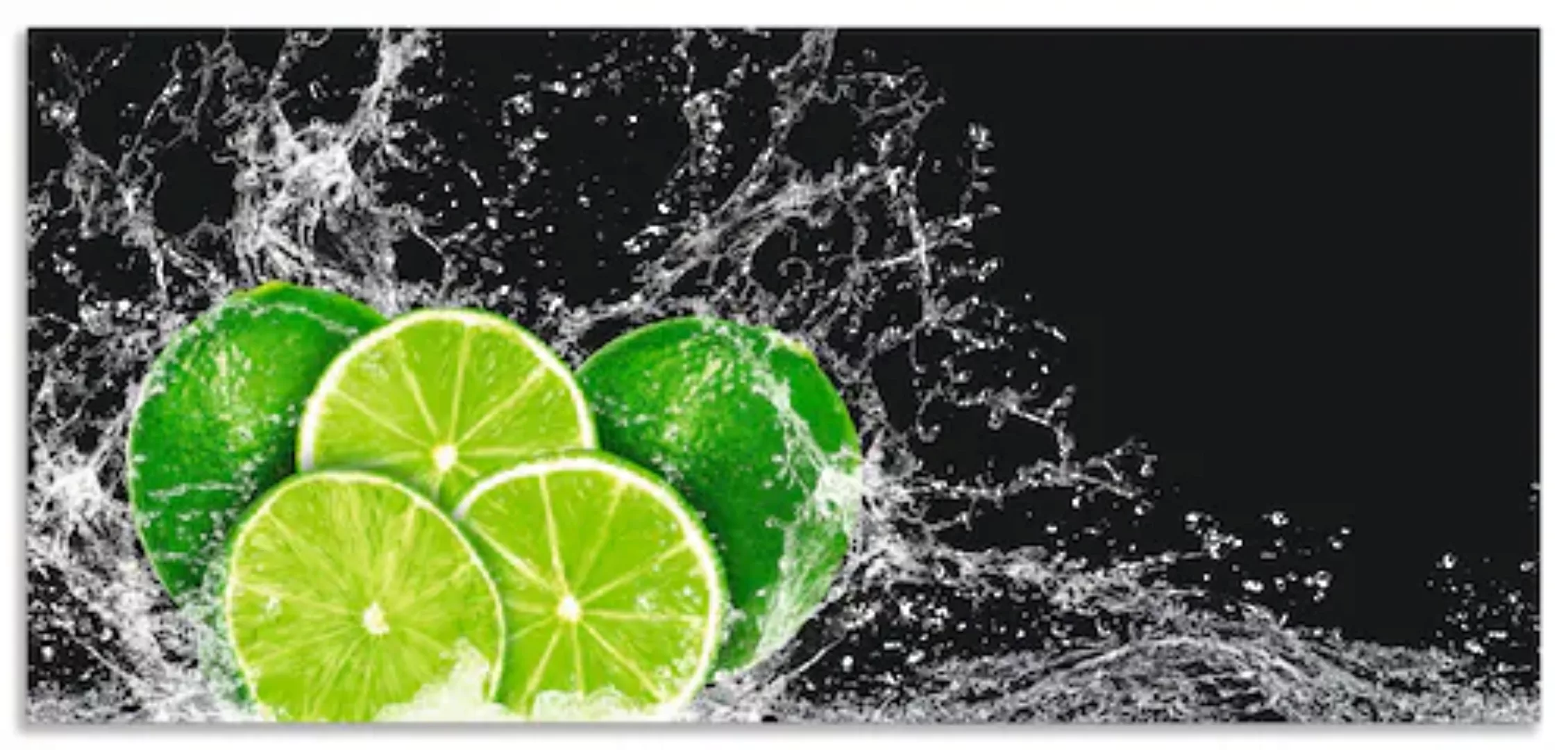 Artland Küchenrückwand »Limone mit Spritzwasser«, (1 tlg.), Alu Spritzschut günstig online kaufen