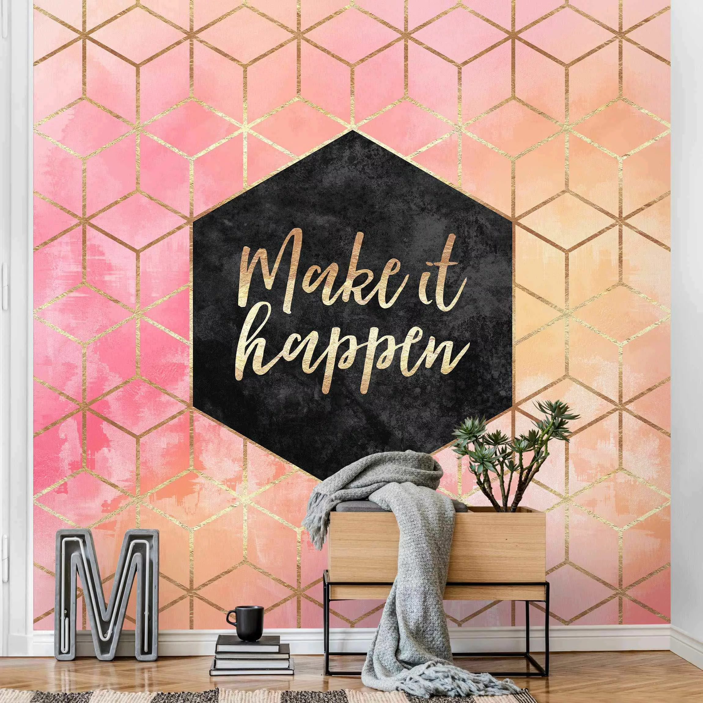 Fototapete Make It Happen Geometrie Pastell günstig online kaufen