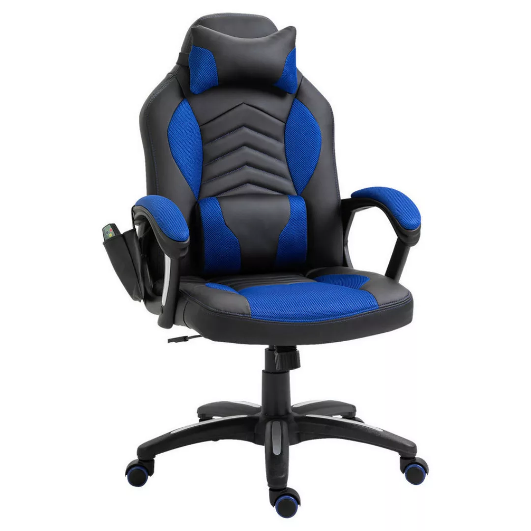 HOMCOM Gaming Stuhl Bürostuhl mit Wärmefunktion 6 Vibrationspunkte ergonomi günstig online kaufen