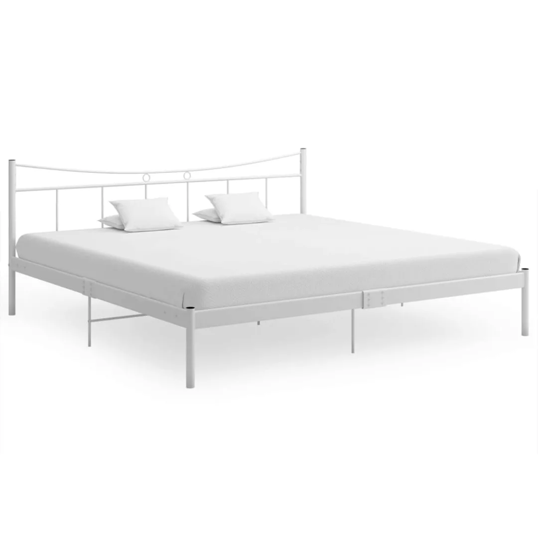 Bettgestell Grau Metall 200x200 Cm günstig online kaufen