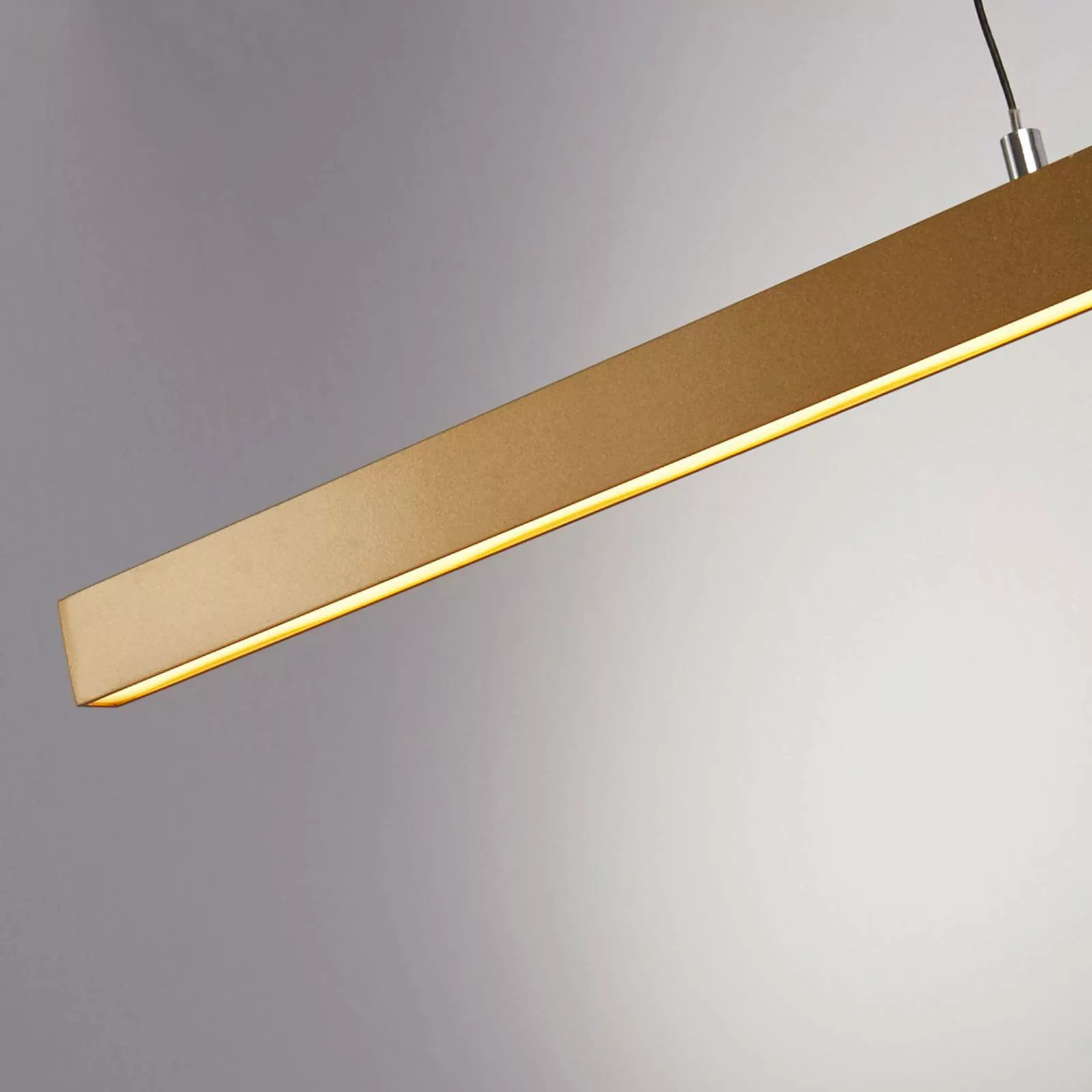 LED-Hängelampe Layla, linear, gold, höhenverstellbar, CCT günstig online kaufen