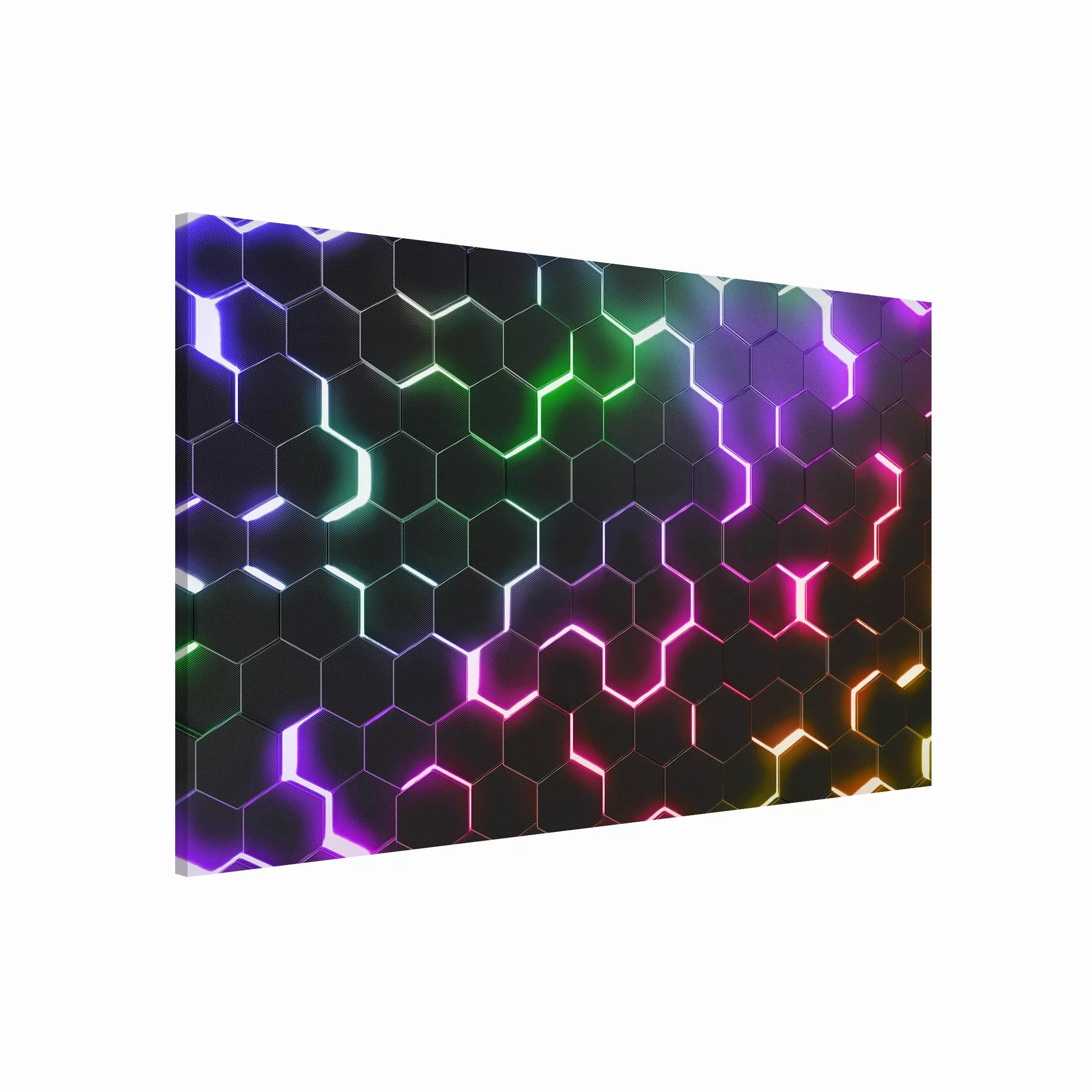 Magnettafel Hexagonal Pattern With Neon Light günstig online kaufen