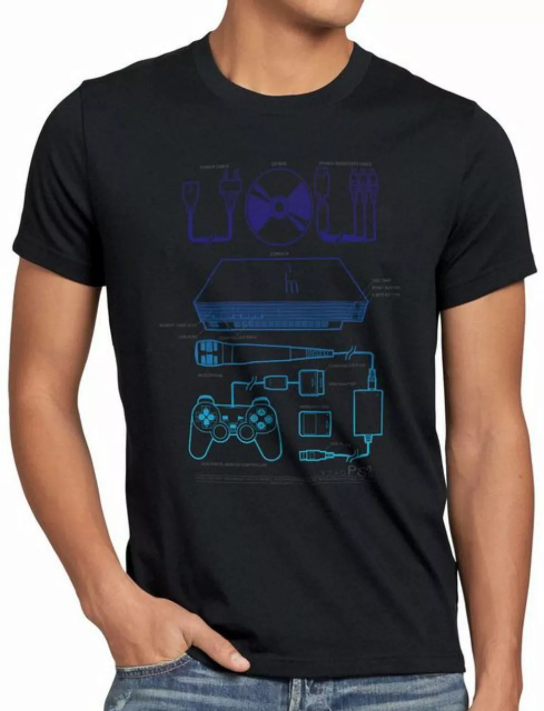 style3 Print-Shirt Herren T-Shirt PS2 Retro Gamer PS gamepad konsole classi günstig online kaufen