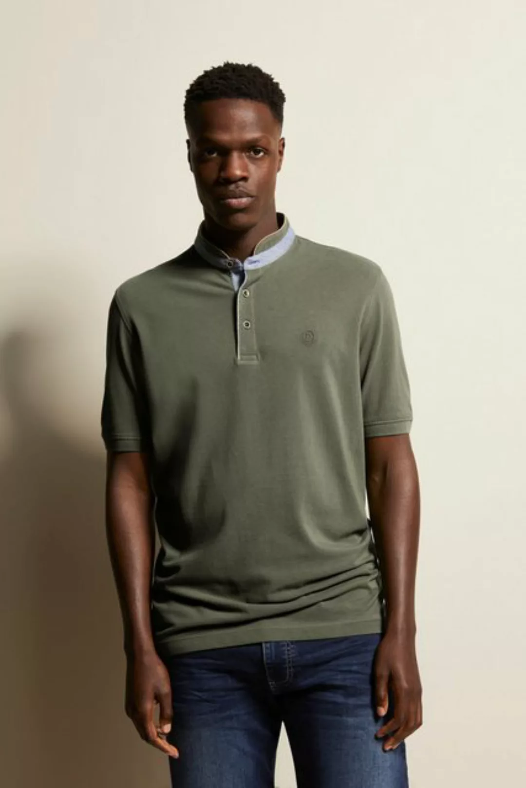 bugatti Poloshirt mit modischem Stehkragen günstig online kaufen