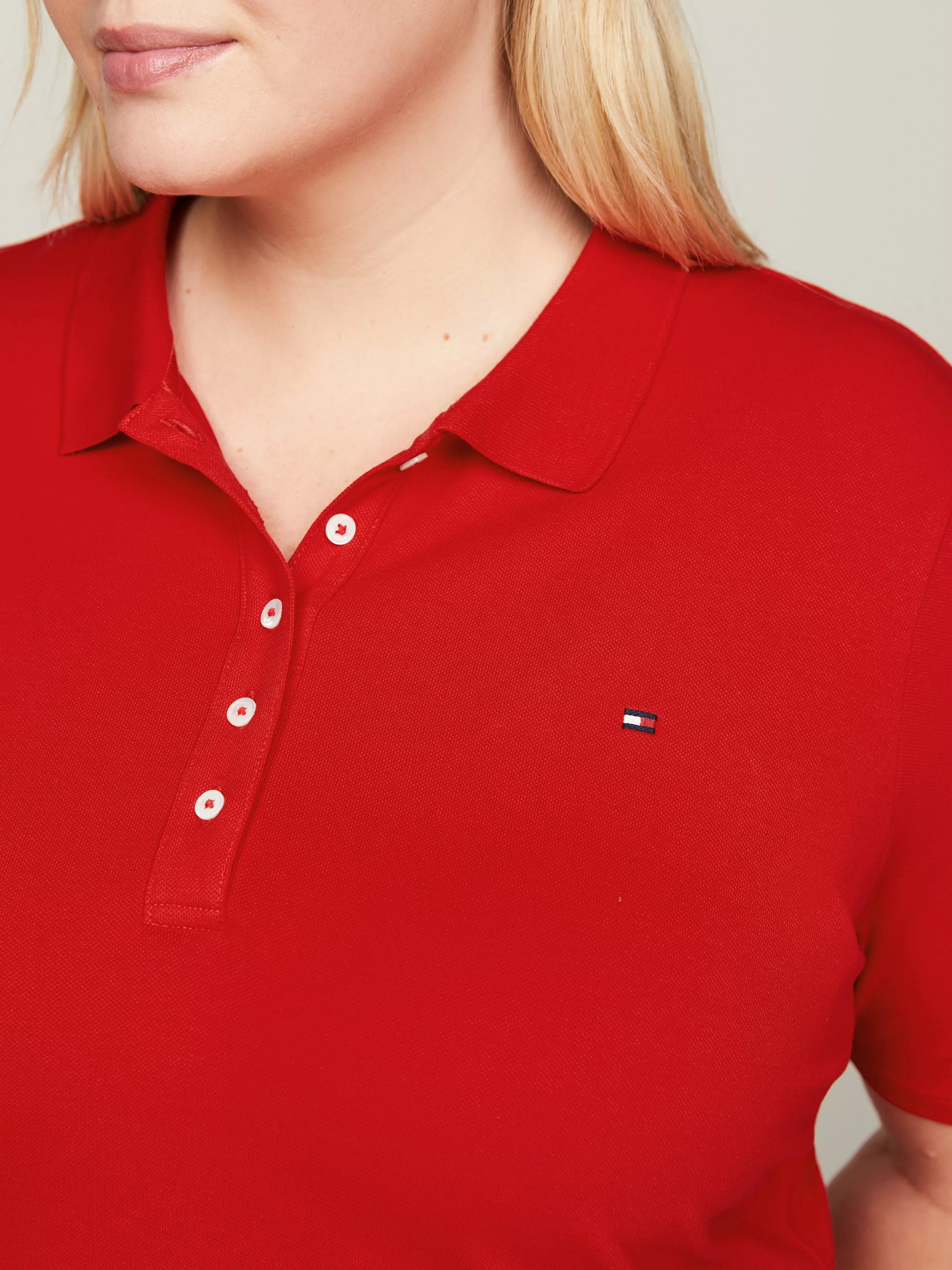 Tommy Hilfiger Curve Poloshirt "CRV 1985 REG PIQUE POLO SS", PLUS SIZE CURV günstig online kaufen