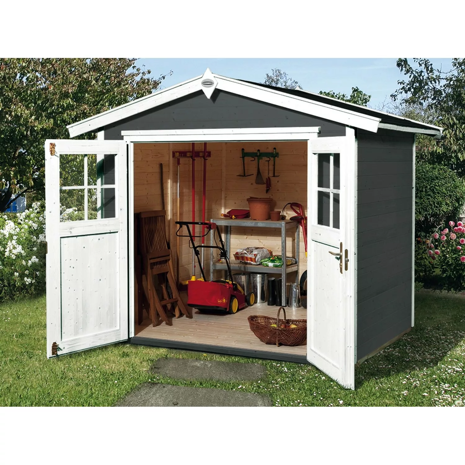 OBI Outdoor Living Holz-Gartenhaus Monza Satteldach Lasiert 205 cm x 229 cm günstig online kaufen