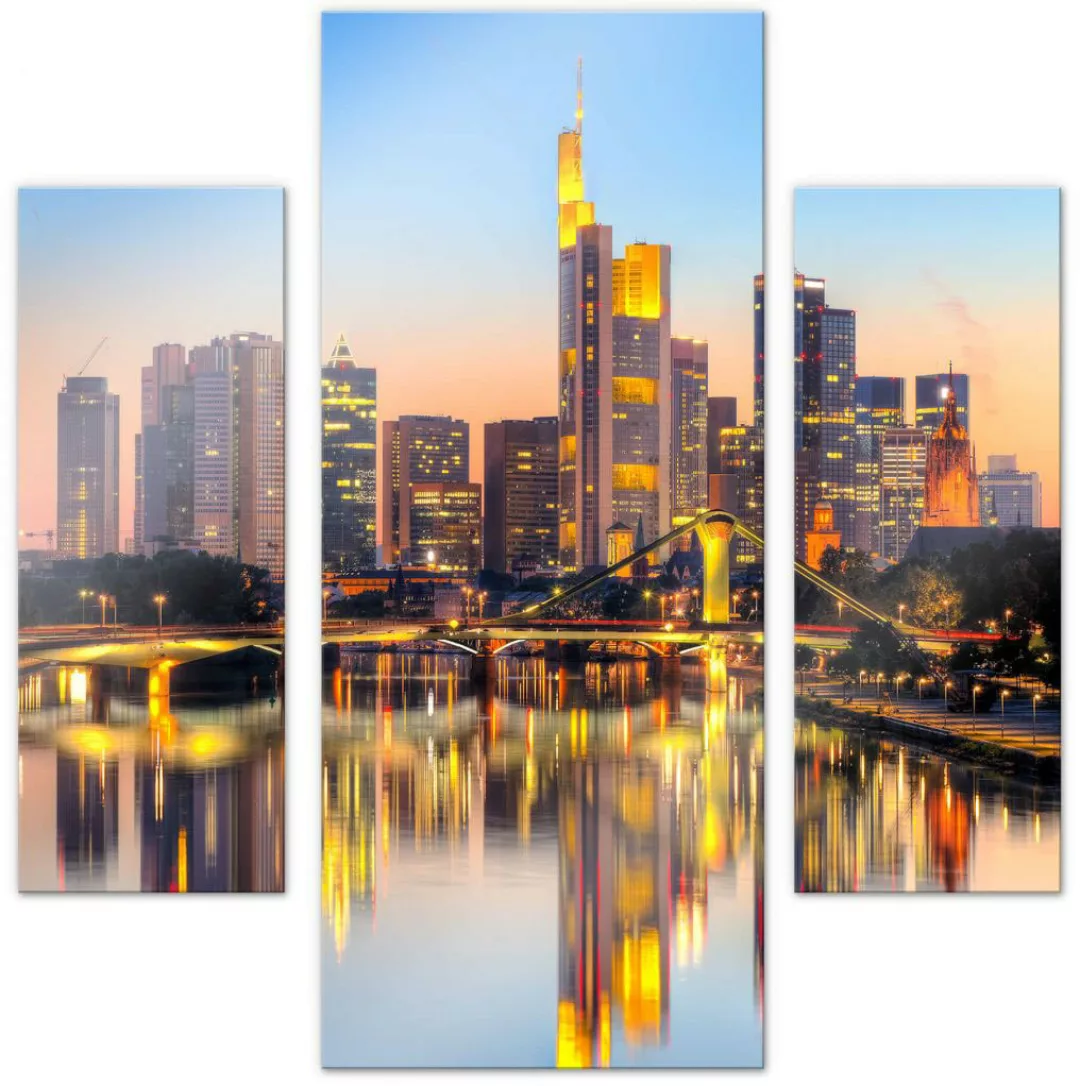 Wall-Art Mehrteilige Bilder "Frankfurter Lichter (3 teilig)", (Set, 3 St.) günstig online kaufen