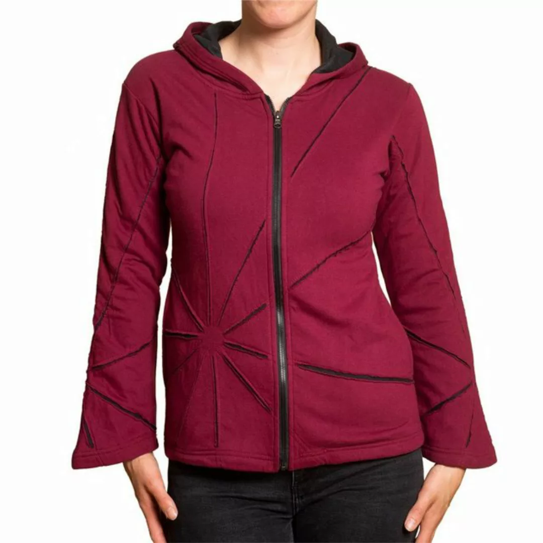 PANASIAM Wolljacke Damen Fleecejacke cutwork-Design günstig online kaufen