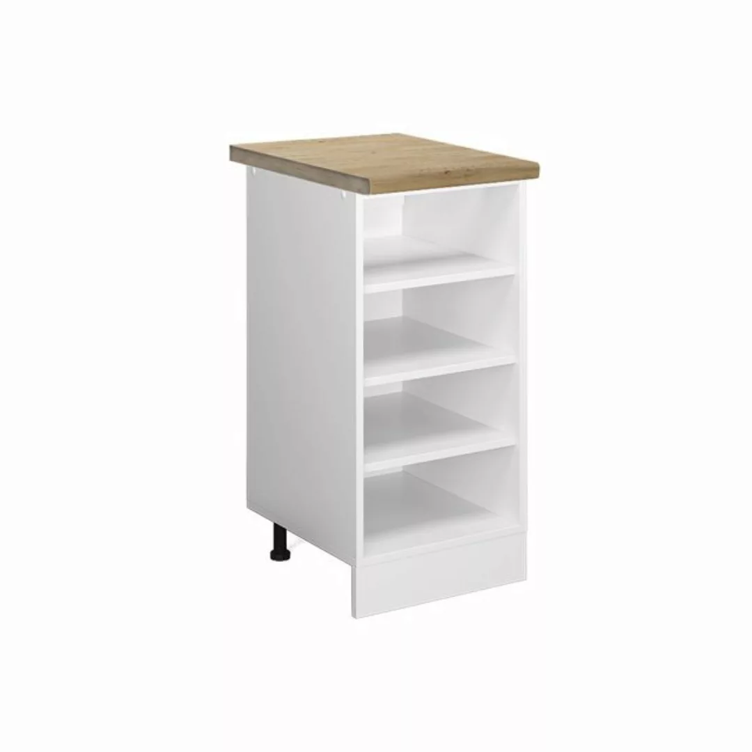 Vicco Unterschrank R-Line, Weiß/Weiß, 40 cm, AP Eiche günstig online kaufen